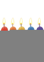 Rainbow Pecker Party Candles - Assorted Colors - 5 Each Per Pack